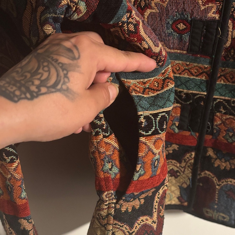 Women's Vintage Patterned Jacket Flashback Size Xl - image 7